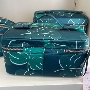 Kate Spade Chelsea Medium Monstera Leaves Cosmetic Case